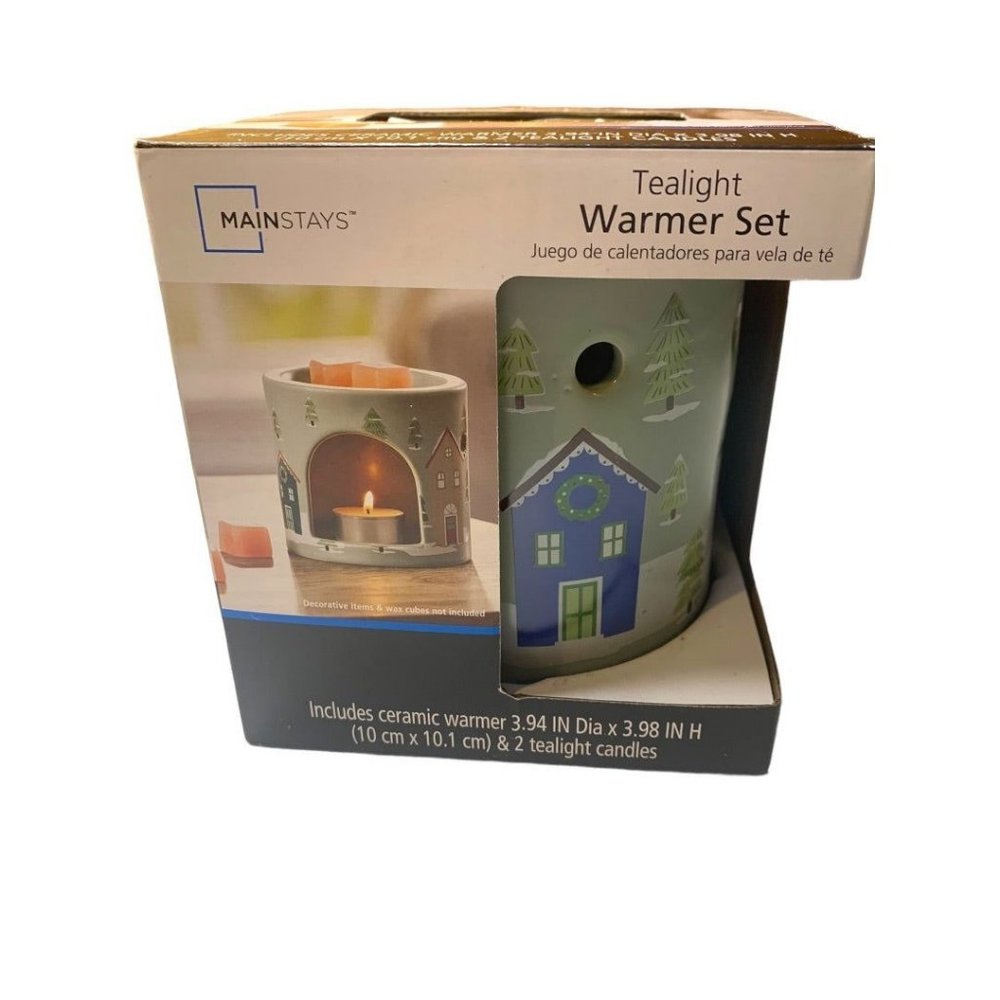 Mainstays Holiday Winter New Tealight Warmer Set with Candles